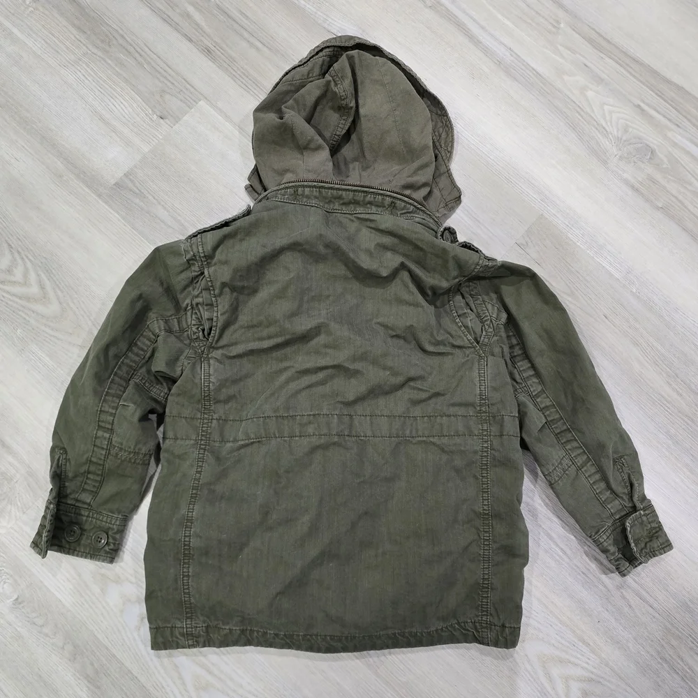 Gap Kids Military Utility Full Zip Olive Green Jacket Size S
